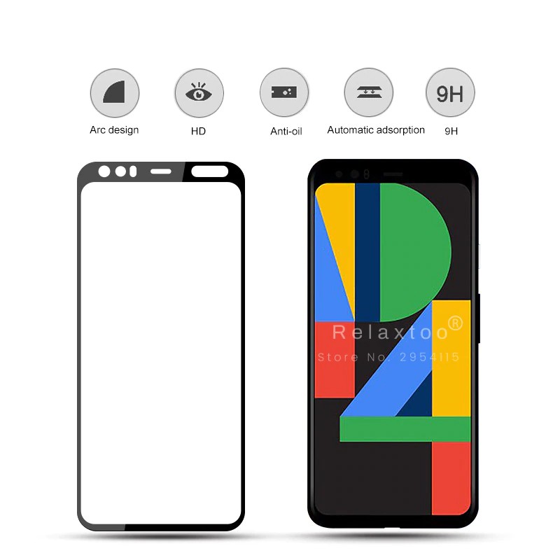 Kính Cường Lực 4D Full Màn Cho Google Pixel 4, Dán Màn Hình Pixel Full Màn