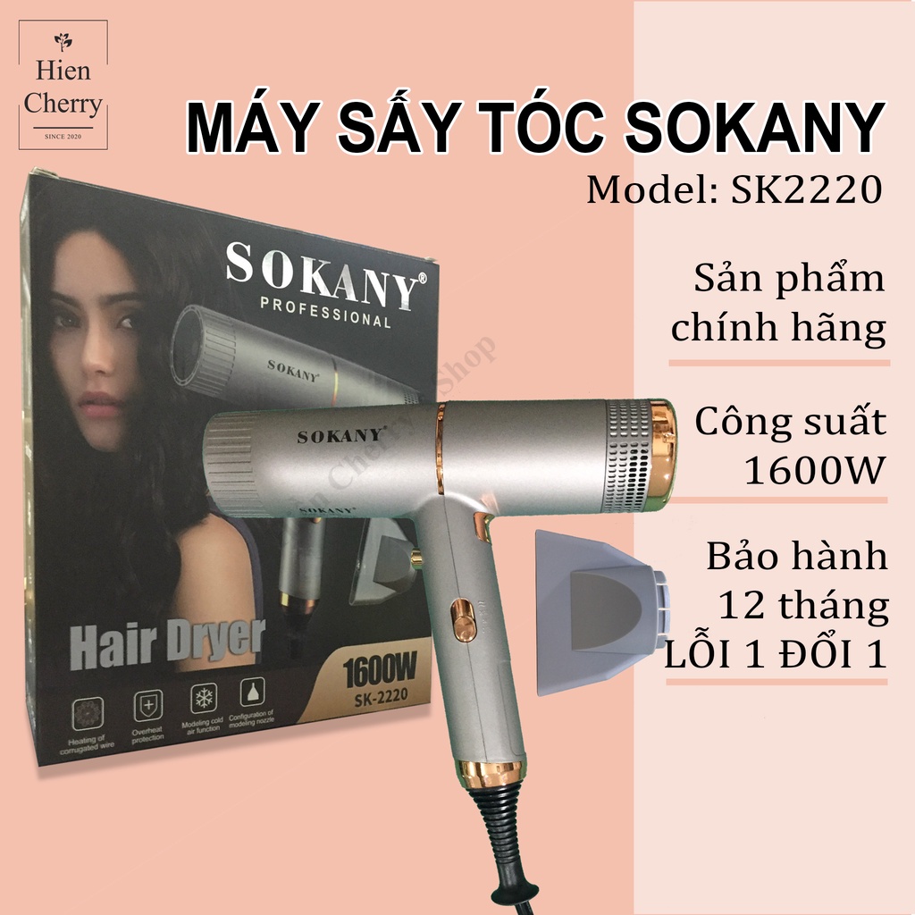 Máy sấy tóc, tạo kiểu tóc SOKANY chính hãng, công suất lớn phù hợp cho cả gia đình và salon tóc - Bảo hành 12 tháng