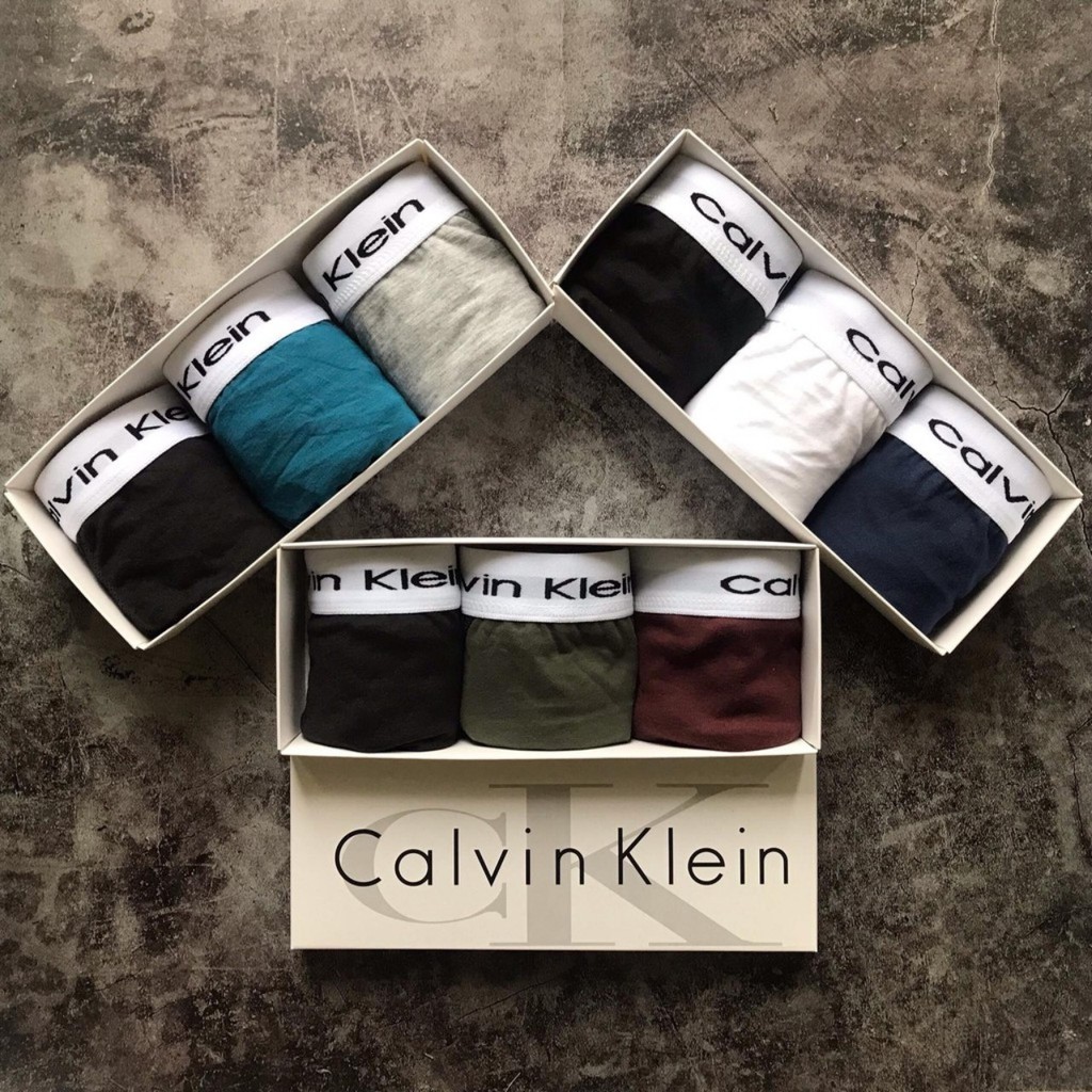 Quần sịp nam, hộp 3 chiếc Calvin Klein, sịp nam chất liệu 100% cotton, Sịp đùi