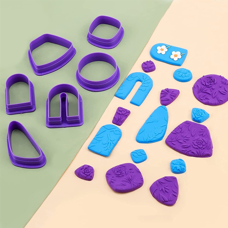 Set 118 Khuôn Cắt Đồ Trang Sức Bằng Nhựa Polymer Kèm Kẹp Thẻ