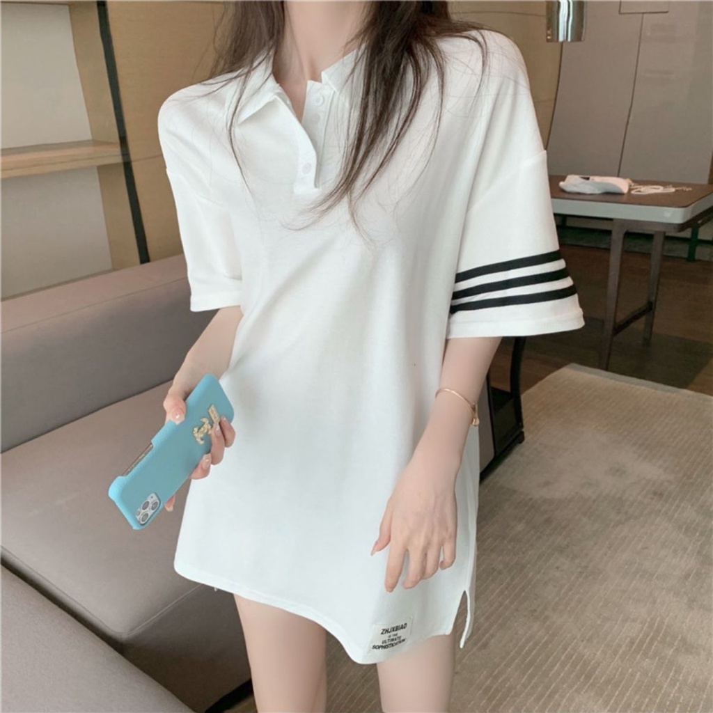 Đầm Polo Ngắn Tay Dáng Rộng Xinh Xắn Dành Cho Nữ
