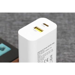Adapter sạc 2 cổng type c pd xmobile qp-1eu trắng