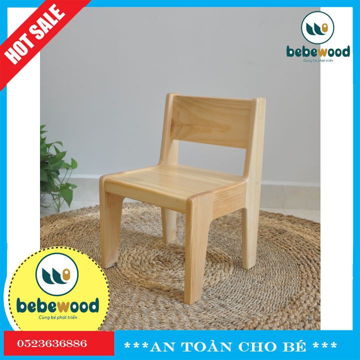 🌈🌈Ghế Mầm Non Kina Gỗ Cao Cấp - Bebewood.