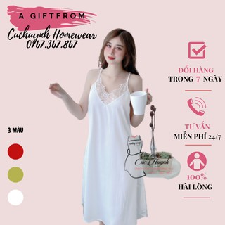 Váy ngủ nữ CÚC HUỲNH, Váy ngủ lụa cao cấp hai dây phong cách quyến rũ, nhiều size từ 40-80kg, chất vải lụa cao cấp