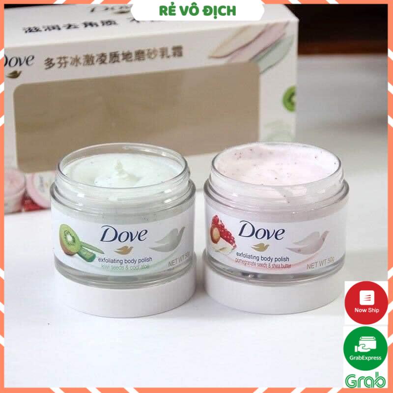 [HÀNG HOT] Tẩy da chết body DOVE giúp da mịn màng chiết xuất từ thiên nhiên hũ 50g