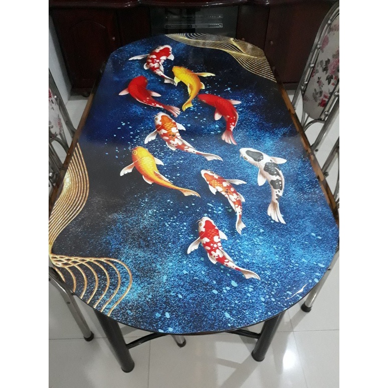 Miếng dán tủ lạnh Cá Koi Hoang Gia  - Trang trí nhà cửa - Trang trí bếp - Decor nhà
