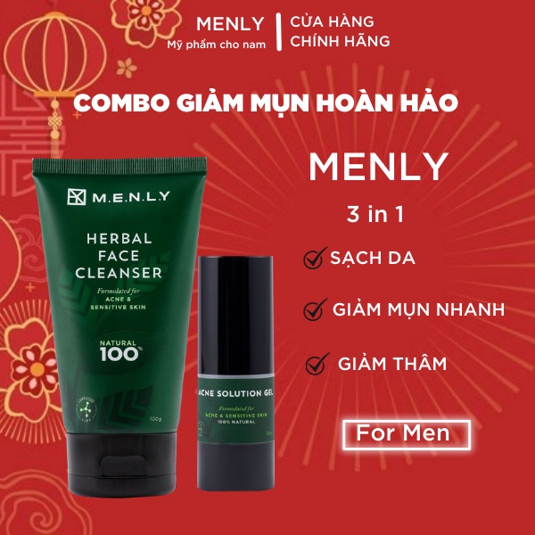 Combo mụn bọc trứng cá MENLY