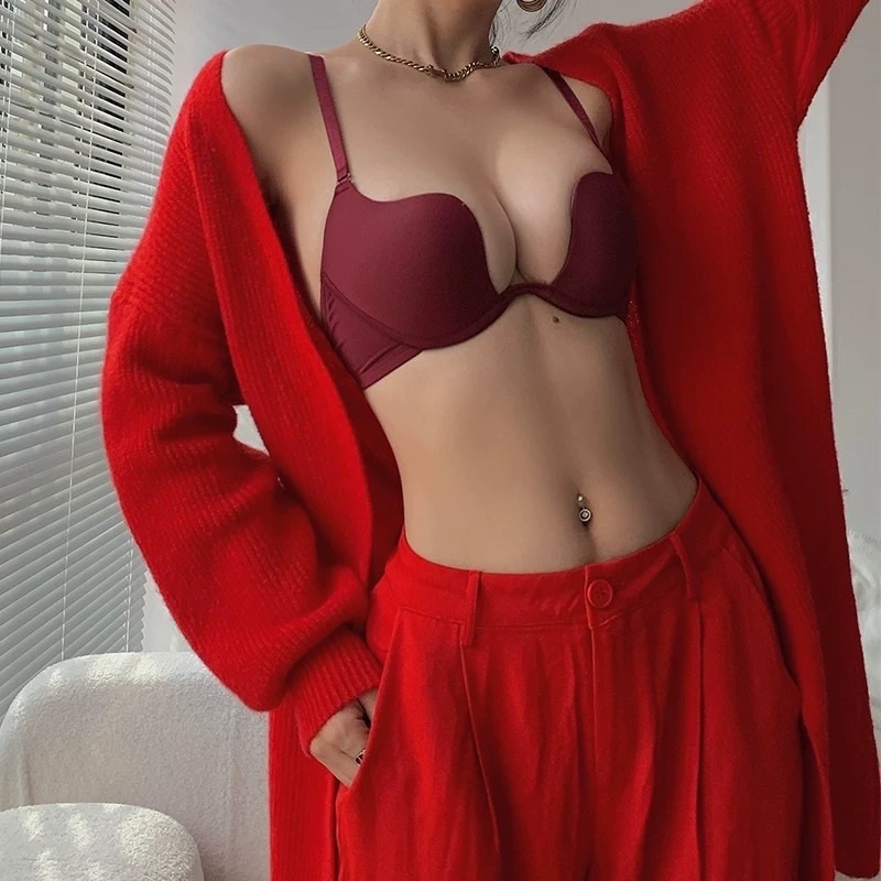 Áo Lót Nữ Dáng Chữ U Trơn Có Gọng Nâng Đẩy Ngực Cao Cấp _ Áo ngực Thái Baqiya Chính hãng