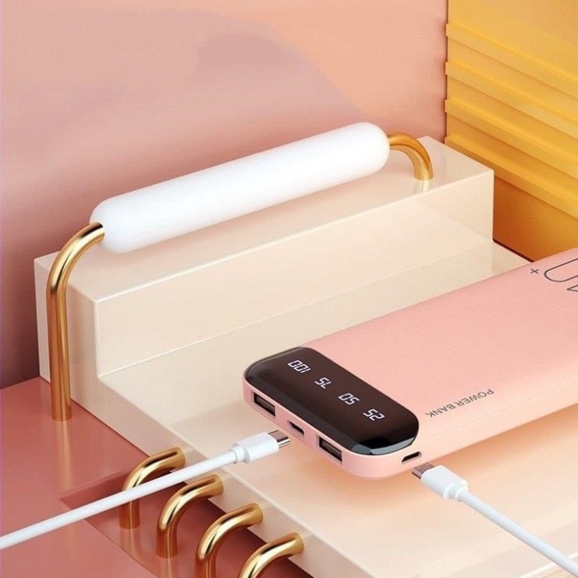 Sạc dự phòng dung lượng 10000mAh hỗ trợ sạc nhanh 2 chiều 2 cổng sạc USB pin trâu