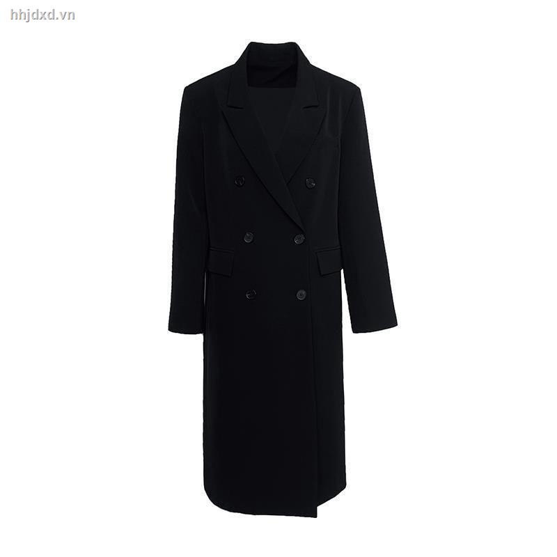 ❡▬Áo khoác gió dáng dài màu đen thời trang mùa thu chất lượng cao 2021 | BigBuy360 - bigbuy360.vn