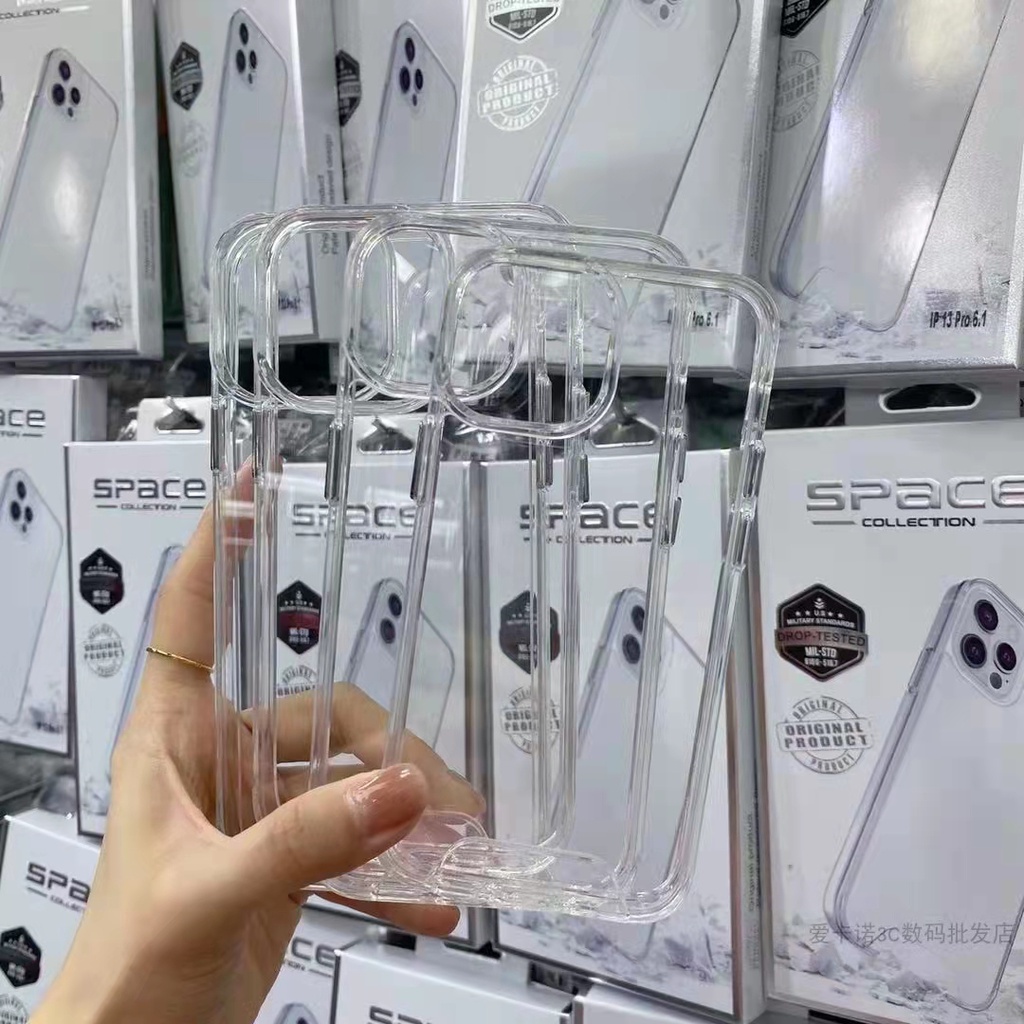 Ốp điện thoại PC trong suốt chống sốc cho iPhone 14 Pro Max 13 Pro Max 12 mini/12/12 Pro Max 5.4-Inch 11Pro Max 6/7/8 Plus XS Max XR SE20