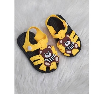 GIÀY SANDAL GẤU TẬP ĐI SIÊU NHẸ QUAI CÚC BẤM CHO BÉ