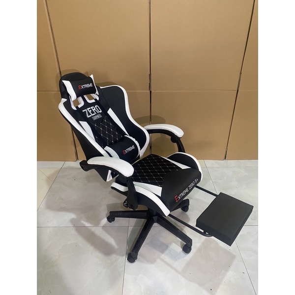 Ghế gaming giá rẻ - Mã ghế Zero S+ bản mới có kê chân, xoay ngả, nâng hạ đầy đủ
