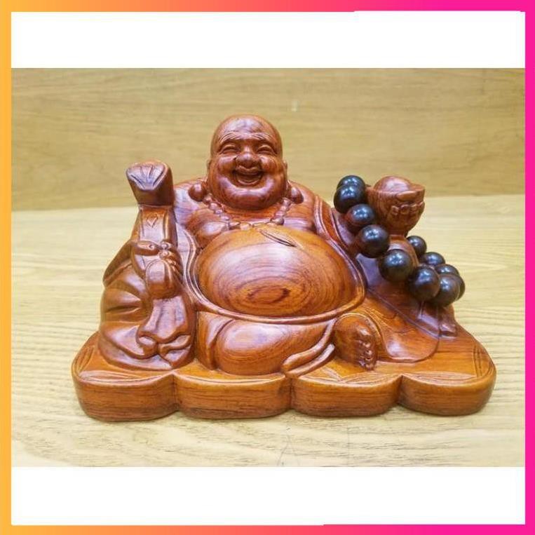 Tượng phật di lặc bằng gỗ hương siêu đẹp -Tặng vòng tay gỗ bách xanh