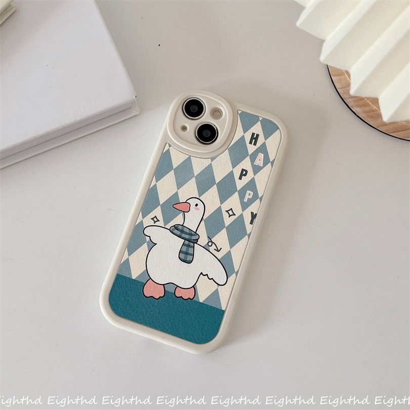 Ốp Điện Thoại Silicon Mềm Hình Chú Vịt Vui Vẻ Cho iPhone 13 12 11 Pro Max X Xr Xs Max 8 7 6 Plus SE 2020