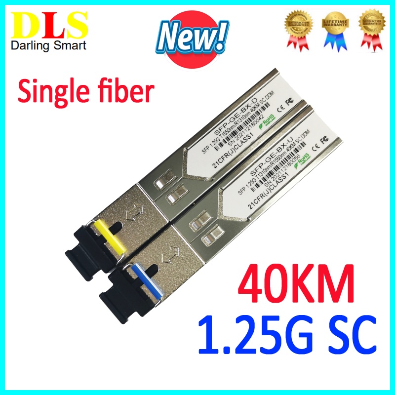 Mô Đun SFP 1.25G 40KM 5KM~120KM mikrotik SC BiDi 1310nm/1550nm WDM Mới