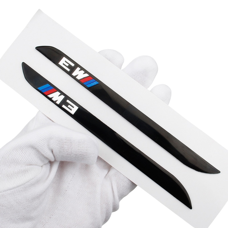 1 ❤ Miếng Dán Trang Trí Xe Hơi BMW 3 Series 4 Series 5 Series 320 525 M3 M5 Bằng Hợp Kim Nhôm