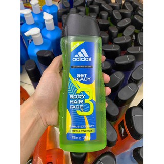 Sữa tắm gội cho nam Adidas 3 in 1 400ml ( inb chọn mùi)