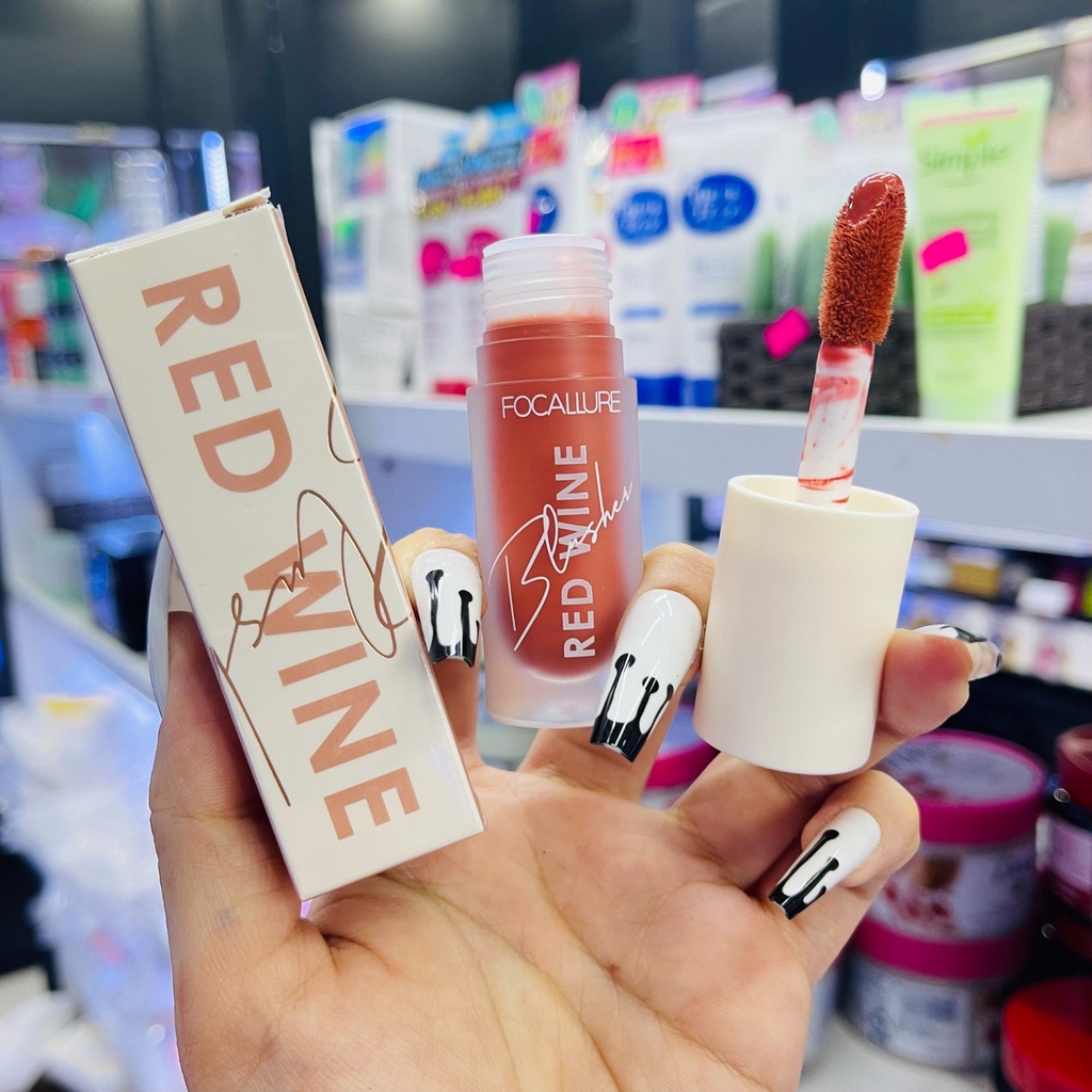 Má Hồng Kem FOCALLURE Hangover Red Wine Blusher Nội Địa Trung | FA-89