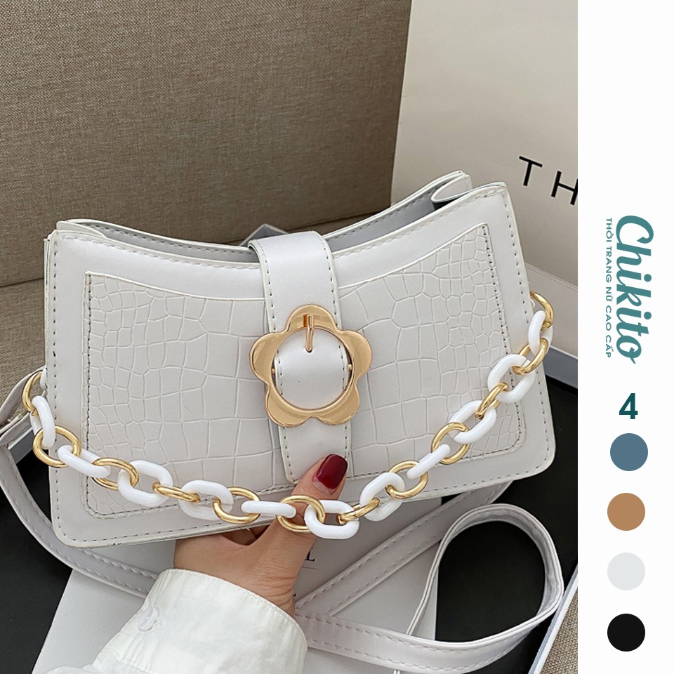 CHIKITO | [RẺ VÔ ĐỊCH - FREESHIP] ⚡ TÚI XÁCH NỮ KẸP NÁCH - Túi Da Vân Phối Xích Đeo Chéo Quảng Châu Cao Cấp Đẹp Giá Rẻ