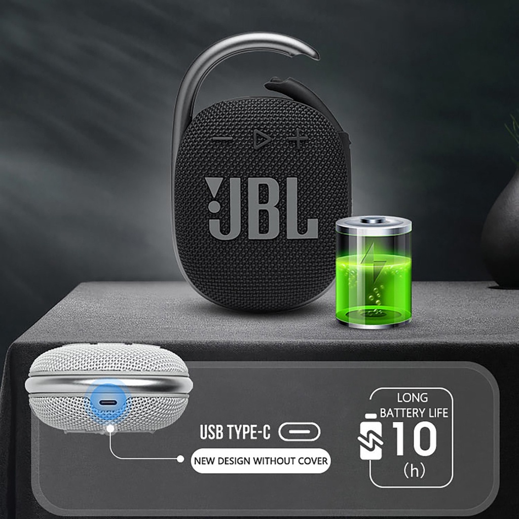 Jbl Clip 4 Portable Bluetooth Speaker Subwoofer Outdoor Speaker Mini Speaker Ip67 Dustproof and Waterproof