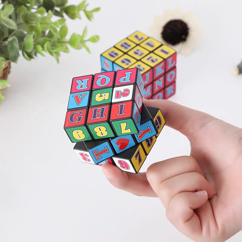 Đồ chơi RUBIK in hình chữ cái và số  giúp bé phát triển trí tuệ - DC29