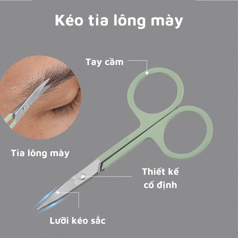 Bộ bấm móng tay 16 món dụng cụ làm đẹp cắt móng làm nail nặn mụn cao cấp