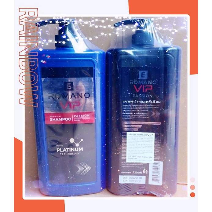 Dầu Gội Nam Romano Vip 1200ml , Hương Thơm Nam Tính Mạnh Mẽ ( Mẫu Mới )
