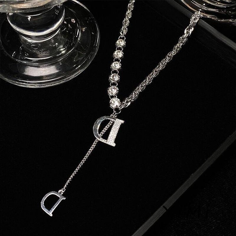 Vòng Cổ Dây Xích Mặt Chữ D Cao Cấp Thời Trang Thu Đông Hàn Quốc