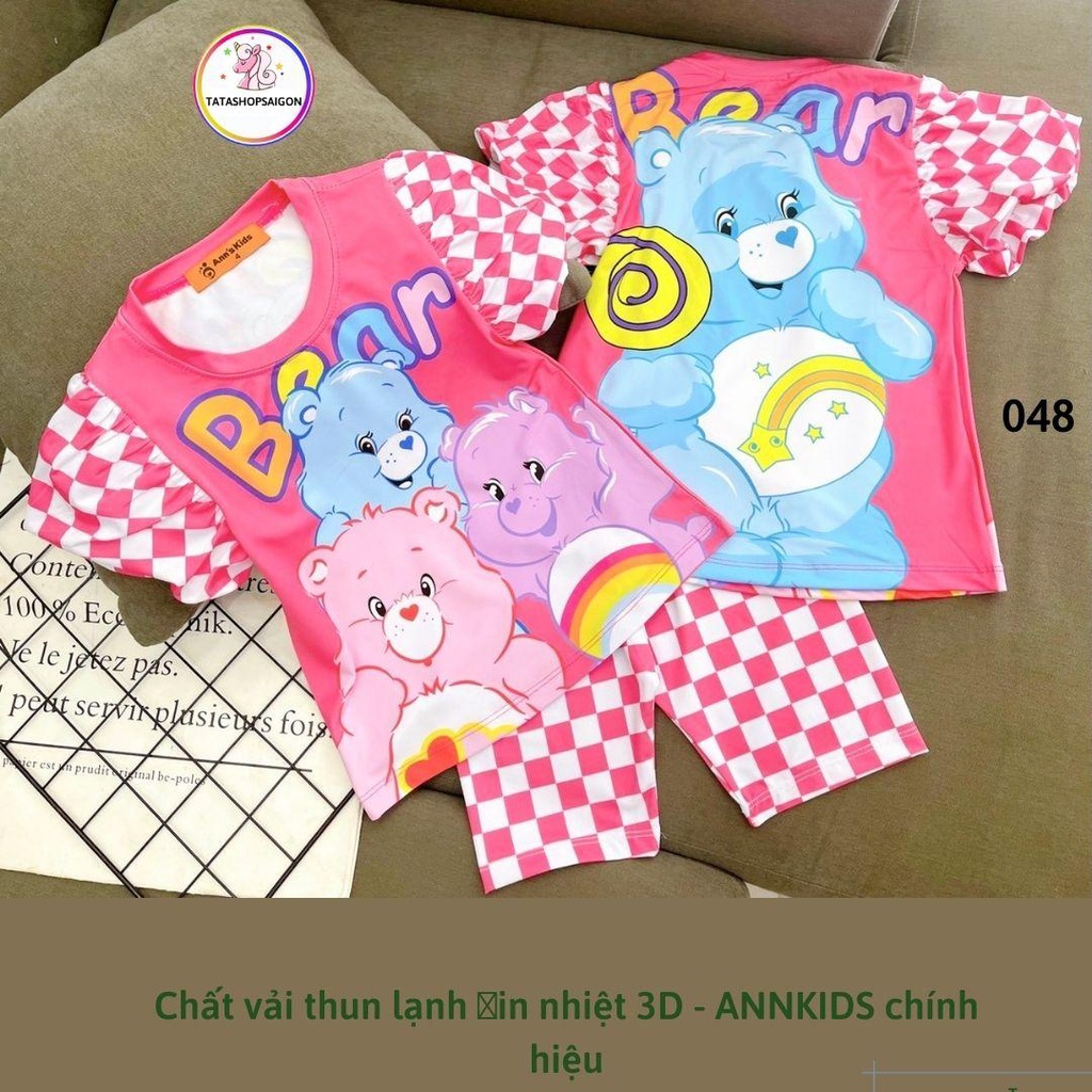 22-40kg- Bộ ngố bé gái tay phồng size đại thun lạnh in 3D 048
