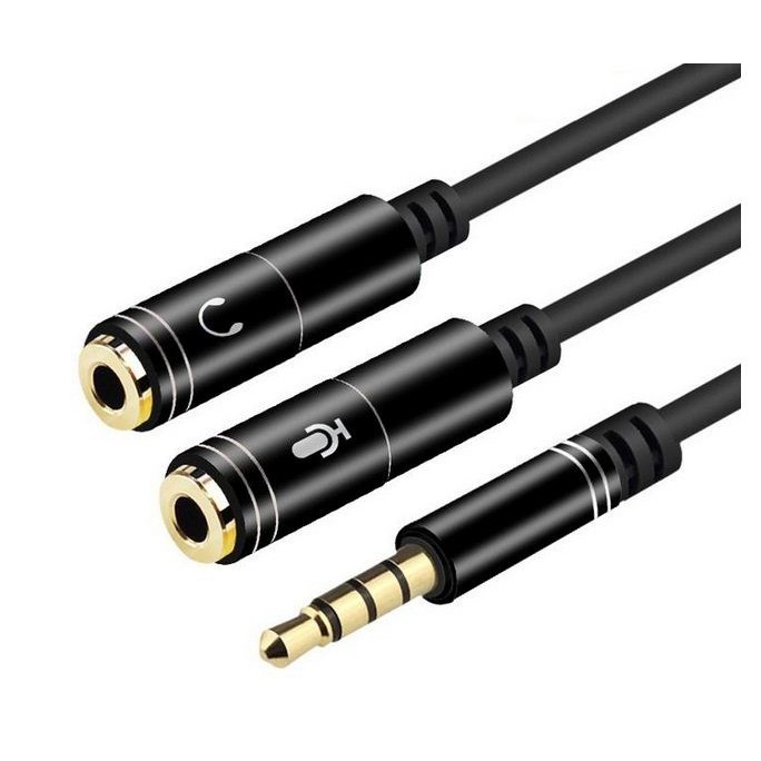 Dây chia từ jack 3.5 ra 1 tai nghe và 1 mic 4 khấc mạ vàng cao cấp, dây chia 1 tai 1 mic, jack chia audio - NSC Việt Nam