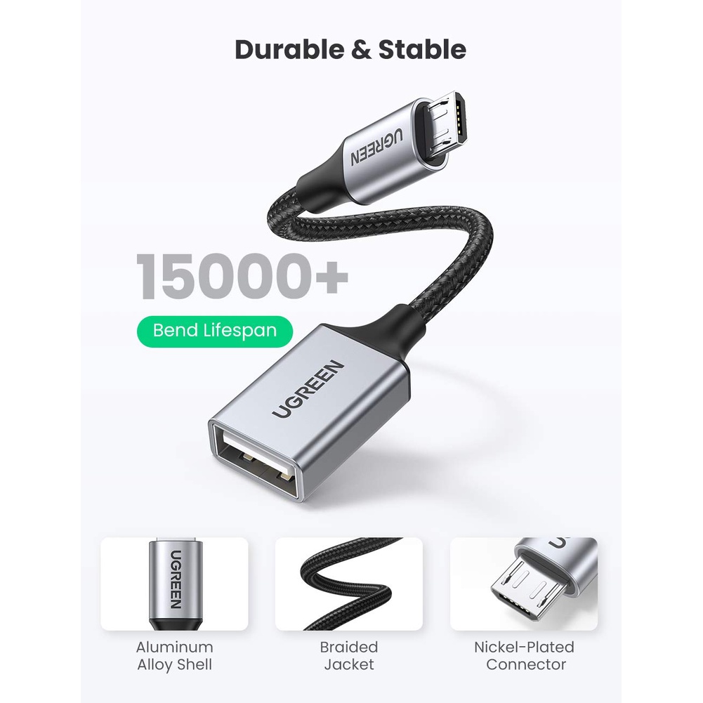 Cáp chuyển USB2.0 sang Micro USB 2.0 hỗ trợ OTG UGREEN 30895