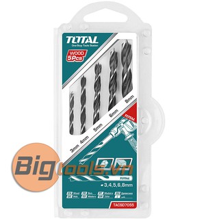 Bộ mũi khoan gỗ 5 chi tiết total tacsd7055