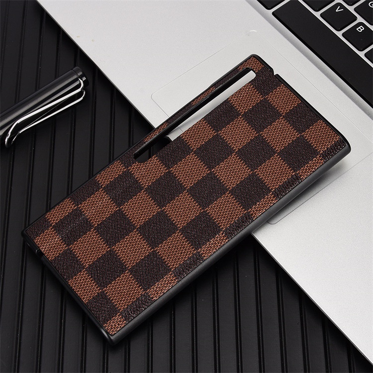 Ốp Điện Thoại Da PU Cứng Chống Sốc Họa Tiết Sọc Caro Cho Huawei Mate XS 2