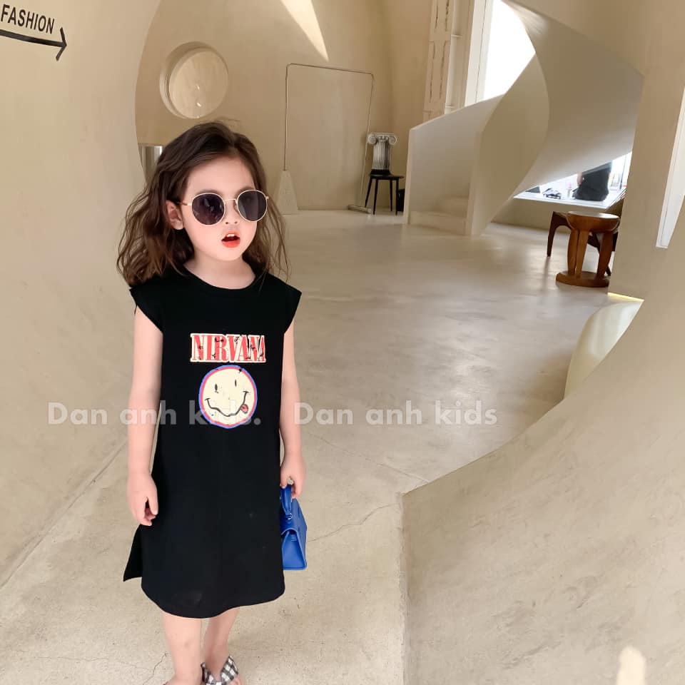 ĐẦM MẶT CƯỜI NRIVANA XẺ LAI CHO BÉ GÁI