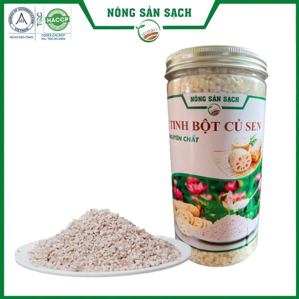 TINH BỘT CỦ SEN từ trang trại NSS đã được chứng nhận ATTP Quôc tế