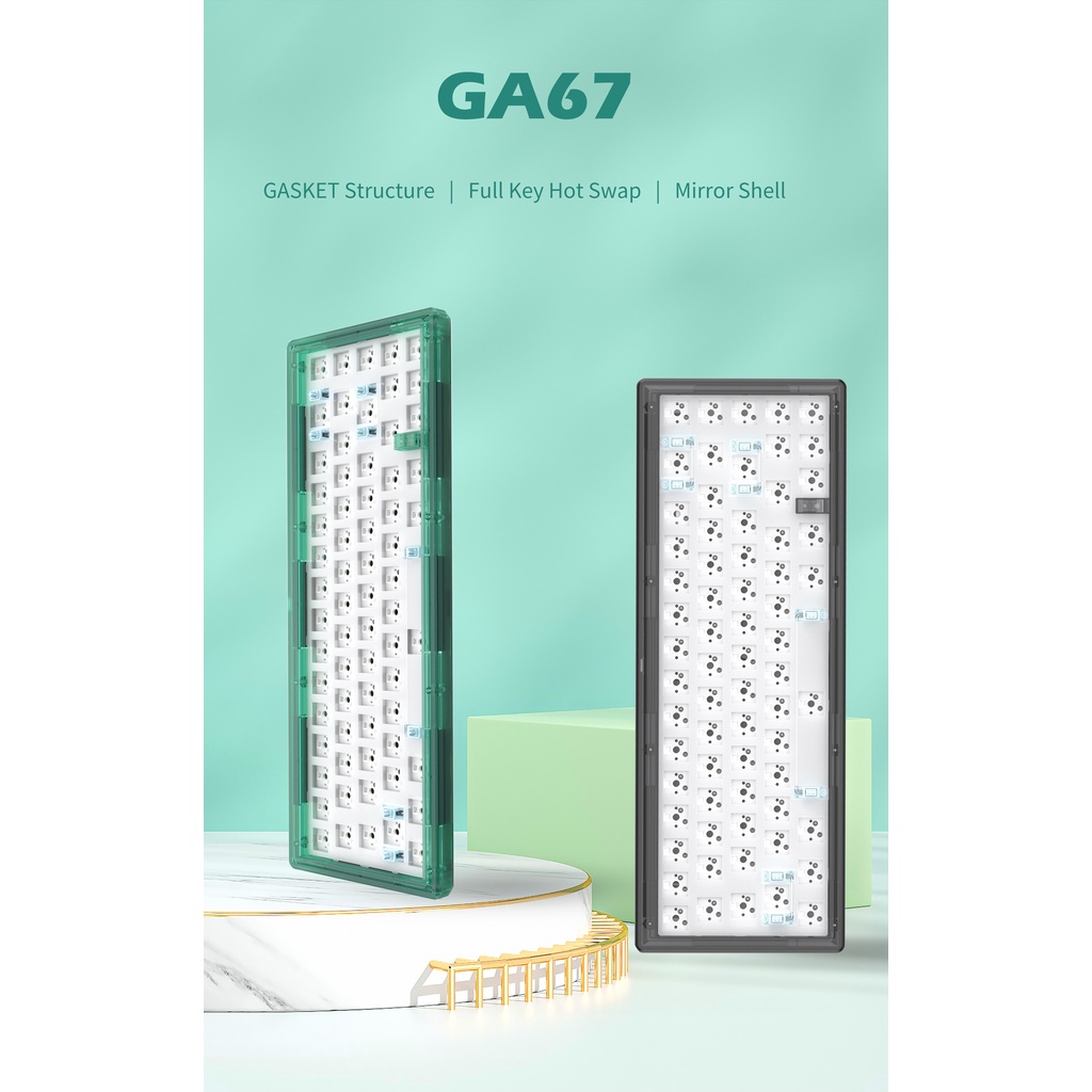 Bộ kit bàn phím cơ CIY GAS67 Gasket Mount Hotswap Layout 67 phím