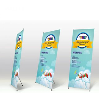 [0.8m x 1.8m] Chân Standee nhựa - Standee chữ X nhựa