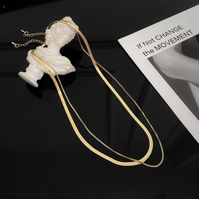 Vòng Cổ Hai Lớp Dạng Xếp Chồng Đơn Giản Phong Cách Hip Hop 19A1251