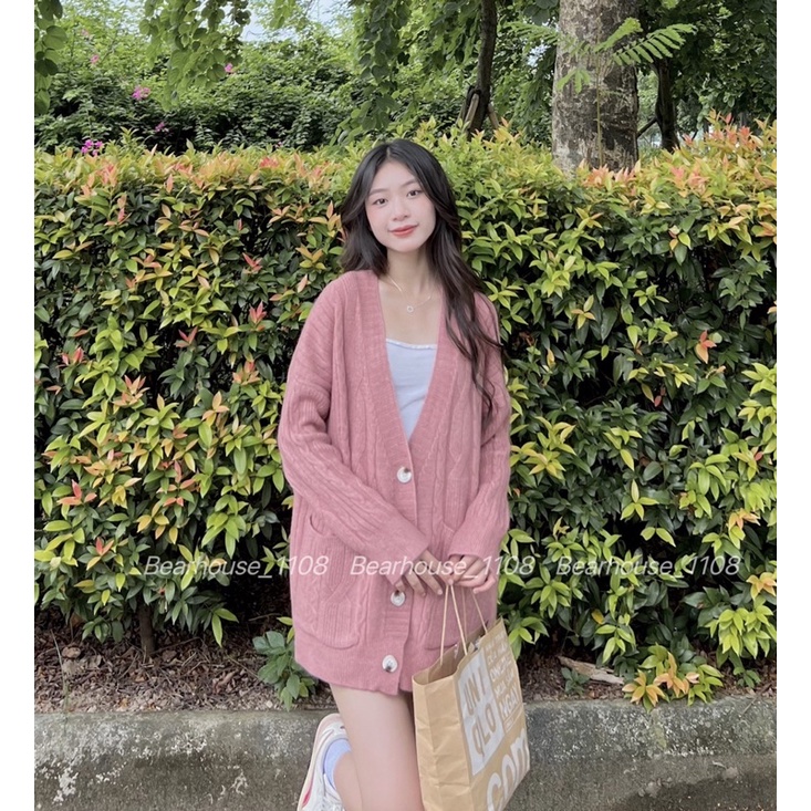 💐 ÁO CARDIGAN LEN TRƠN FORM DÀI RỘNG *THESWEET *SIÊU ĐẸP