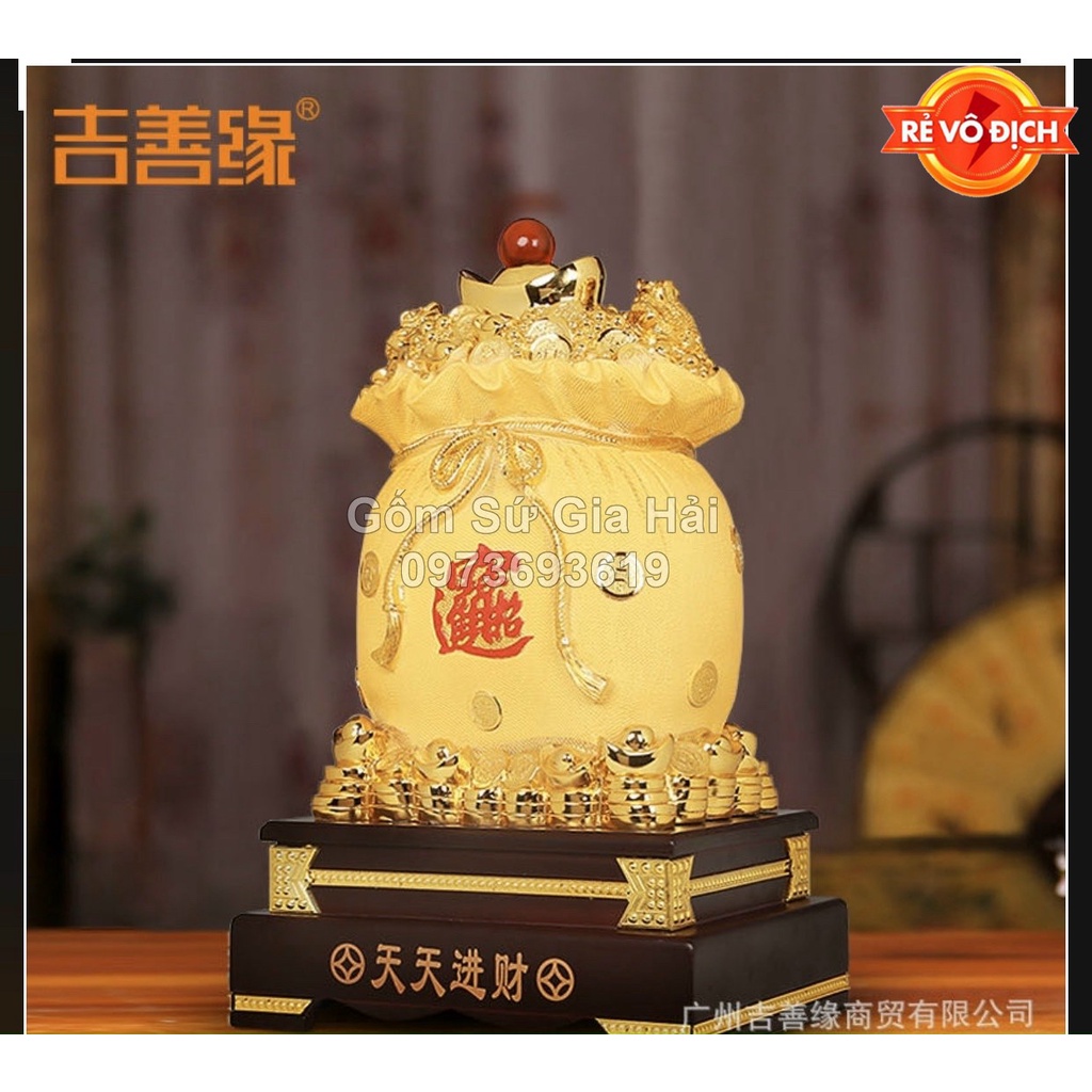 Túi vàng Kim Bảo Chiêu Tài Lộc Cao 33cm