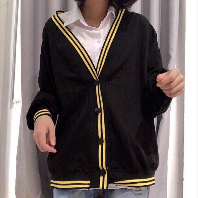 [ Mã FAMAYWA2 giảm 10K đơn 50K] ÁO KHOÁC CARDIGAN đen thêu tay ULZZANG | BigBuy360 - bigbuy360.vn