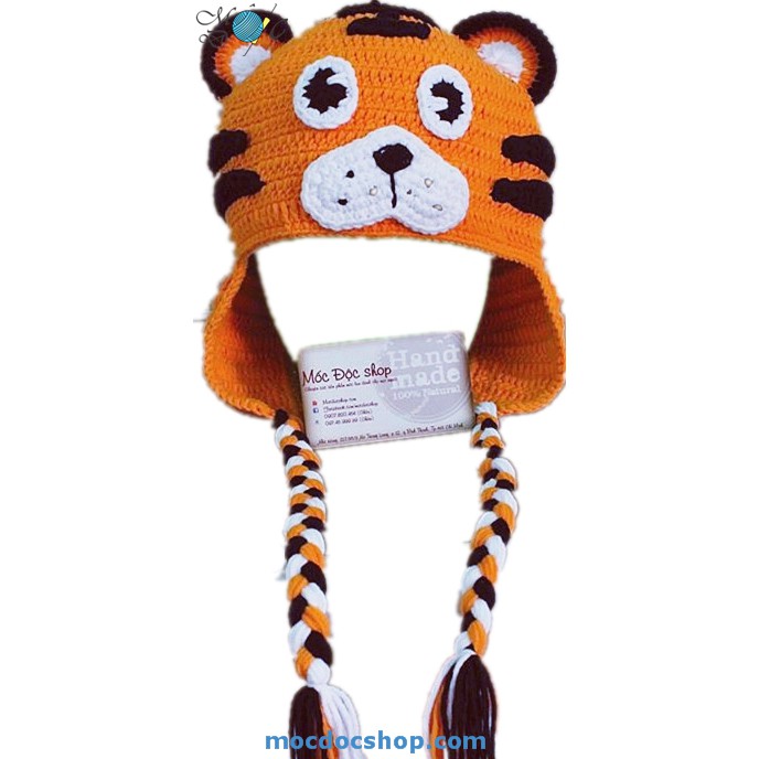 Nón len che tai sư tử cho bé trai 0-12 tháng