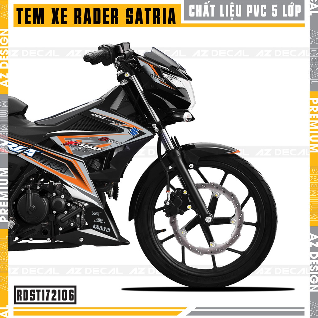 Tem Rời Xe Suzuki Raider/Satria Mẫu F150 Mẫu 06 | RDST172106 | Đa Dạng Màu Sắc Cho Xe Raider, Chống Thấm, Chống Bay Màu