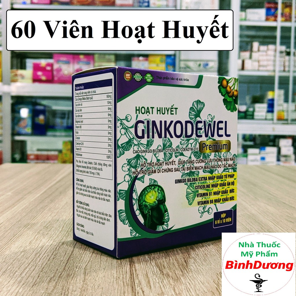 Hoạt Huyết Ginkodewel - Lưu Thông Máu Não, Giảm Đau Đầu, Giúp Ngủ Ngon  - FreeShip