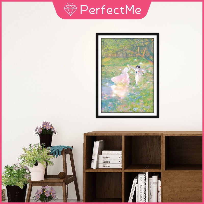 Bộ Tranh Đính Đá Tự Làm 30x40cm Hình Phi Hành Gia Độc Đáo