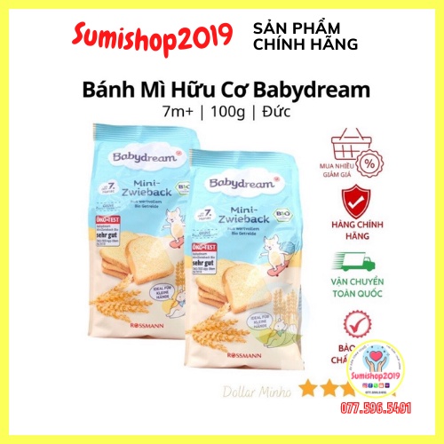 Bánh mì hữu cơ BabyDream Đức dành cho bé ăn dặm từ 7m
