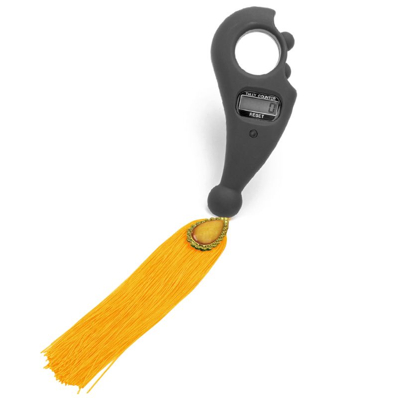 Dây polyester tua rua với móc treo handmade gắn tràng hạt Phật Giáo trang trí