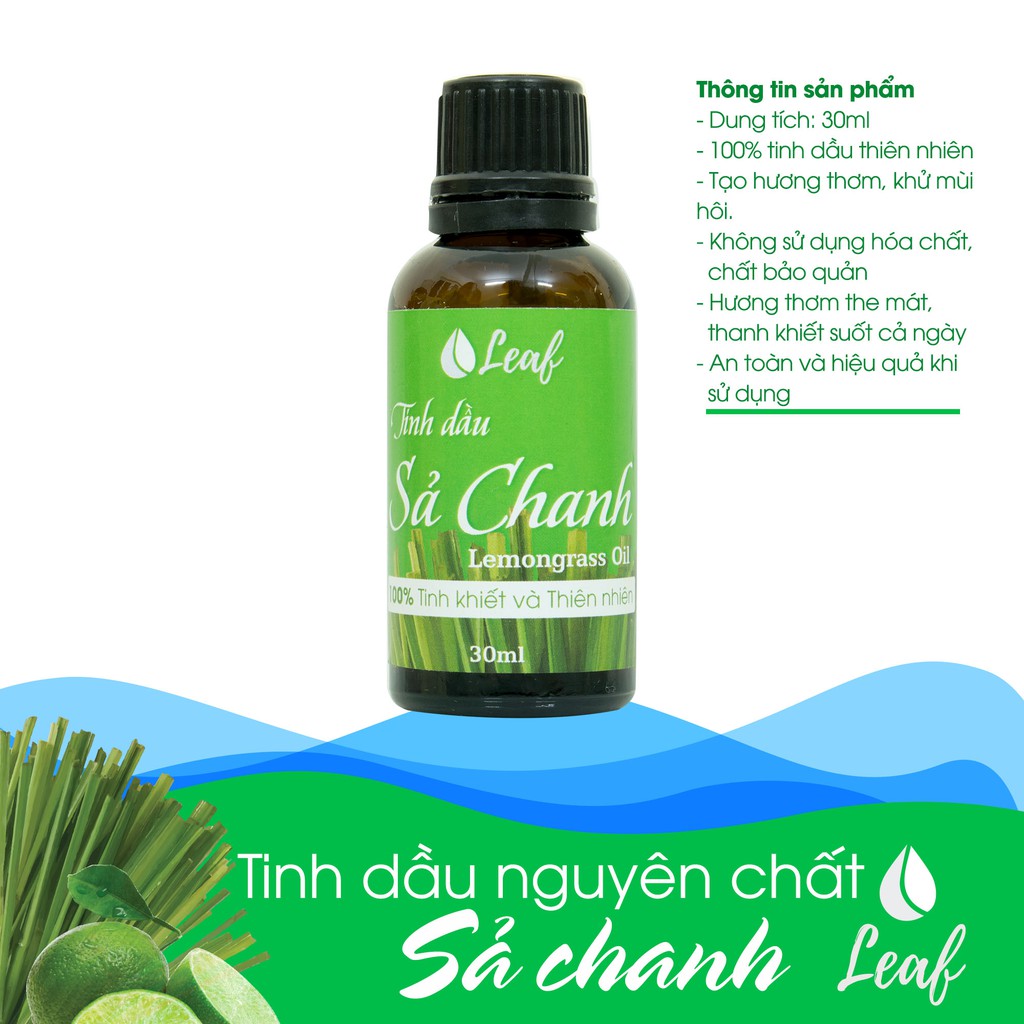 Tinh Dầu Xá xị, Sả chanh, Bạc Hà, Bưởi, Cafe, Quế LEAF Nguyên Chất, Thiên Nhiên Nguyên Chất Xông Phòng