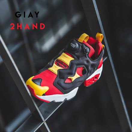 (AUTHENTIC 100%) Giày Sneaker Thể Thao REEBOK INSTAPUMP FURY OG SCARLET YELLOW EH1788 Chính Hãng 100%